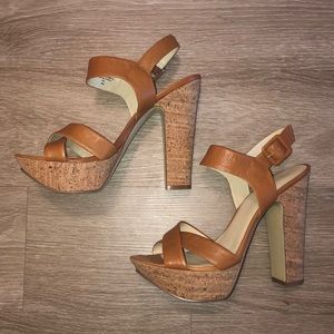 Nine West cork pumps